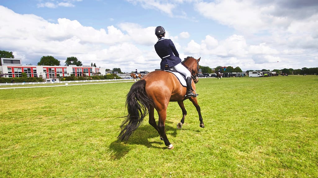 astride
