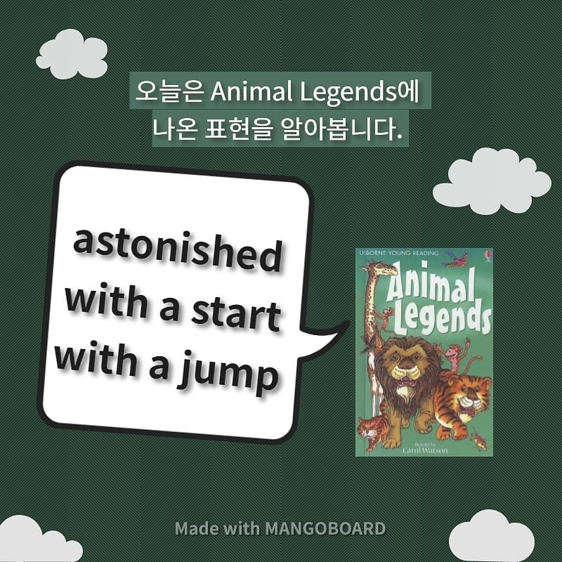 astonished, with a start, with a jump