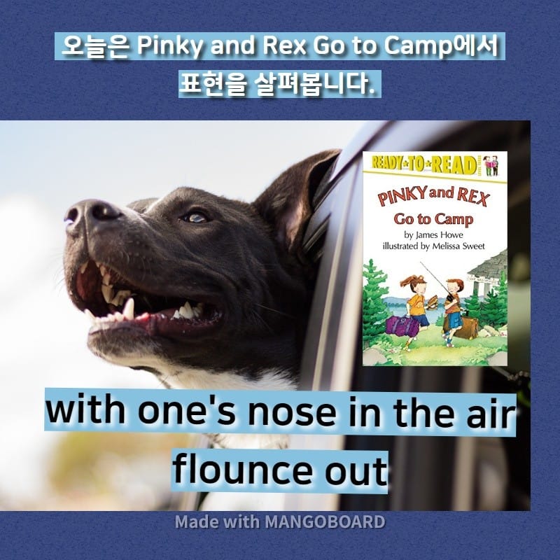 with one's nose in the air, flounce out