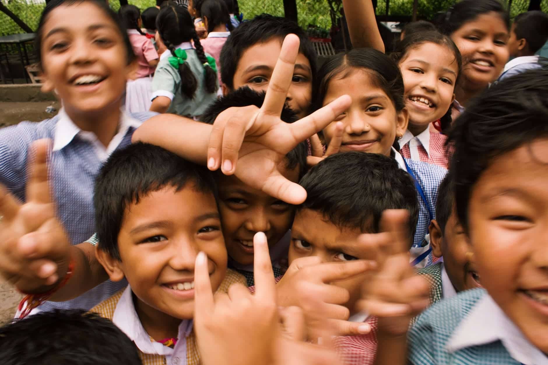 kids with smiles