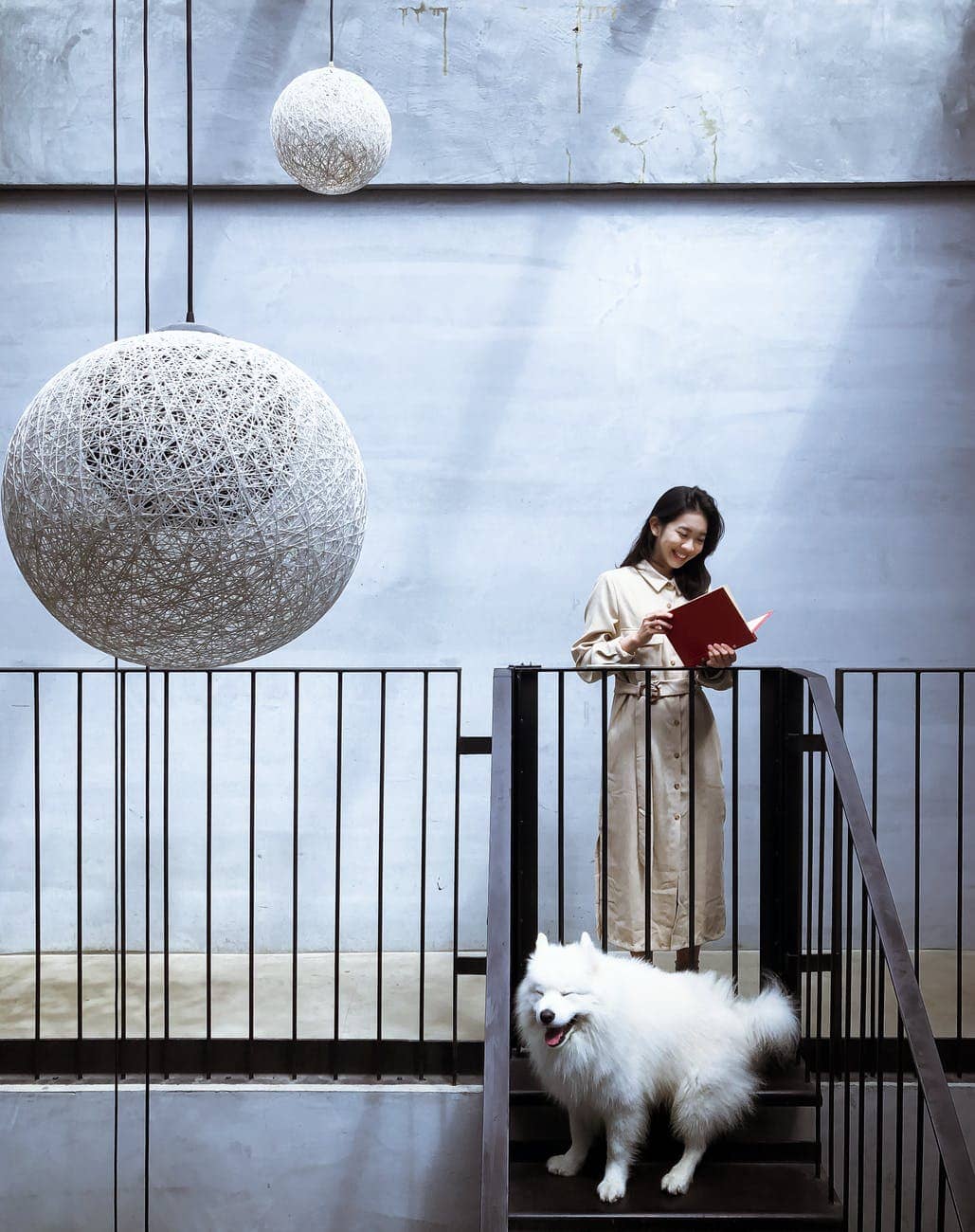 people woman space building